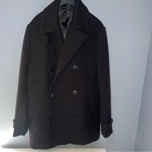 H&M Classic Black Peacoat - Size 42R
